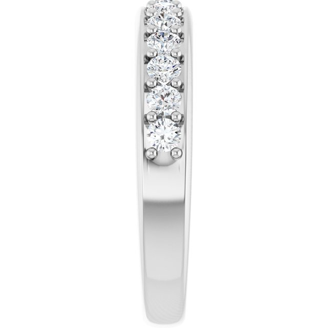 Platinum 5/8 CTW Round Natural Diamond Anniversary Ring