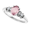 Elegant 14K Rose Gold Pink Morganite and Diamond Accent Ring