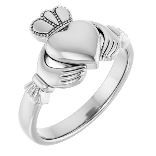 14K Gold Claddagh Standard-Fit Band