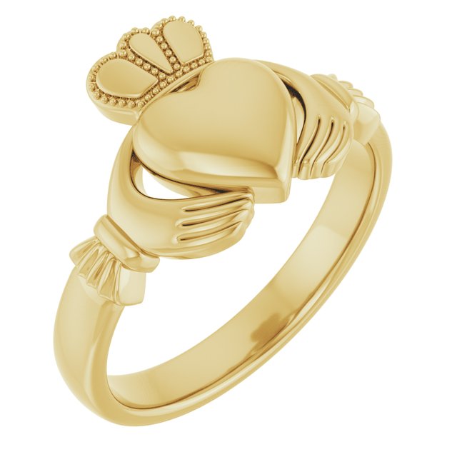 14K Gold Claddagh Standard-Fit Band