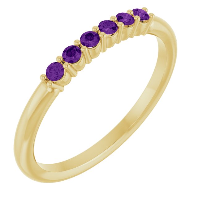 14K Gold Natural Diamond Stackable Ring