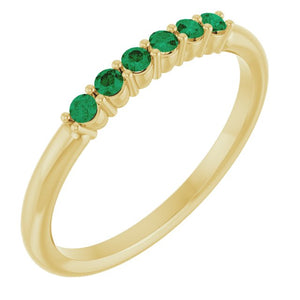 14K Gold Natural Diamond Stackable Ring