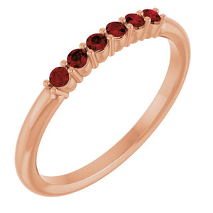 14K Gold Natural Diamond Stackable Ring