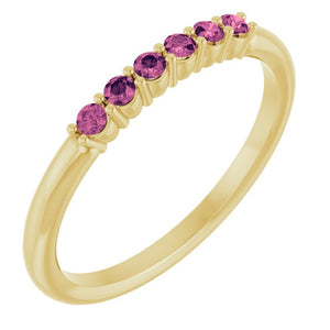 14K Gold Natural Diamond Stackable Ring