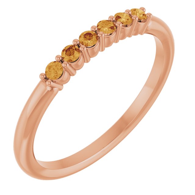 14K Gold Natural Diamond Stackable Ring