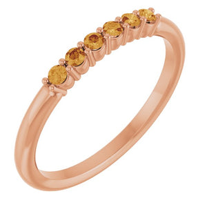 14K Gold Natural Diamond Stackable Ring