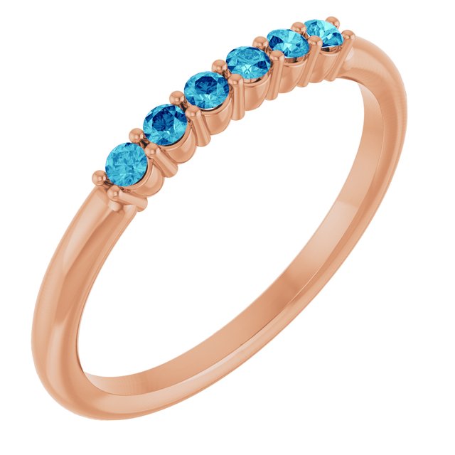 14K Gold Natural Diamond Stackable Ring