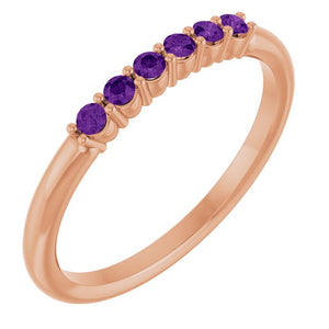 14K Gold Natural Diamond Stackable Ring
