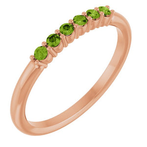 14K Gold Natural Diamond Stackable Ring
