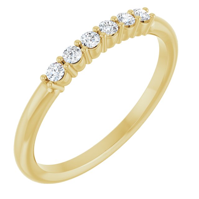 1/8 CTW Natural Diamond Stackable Ring Crafted in 14K Gold & Platinum