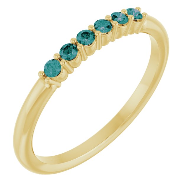 14K Gold Natural Diamond Stackable Ring