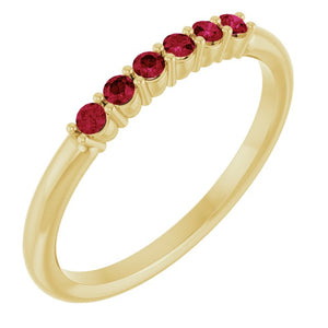 14K Gold Natural Diamond Stackable Ring