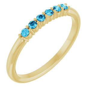 14K Gold Natural Diamond Stackable Ring