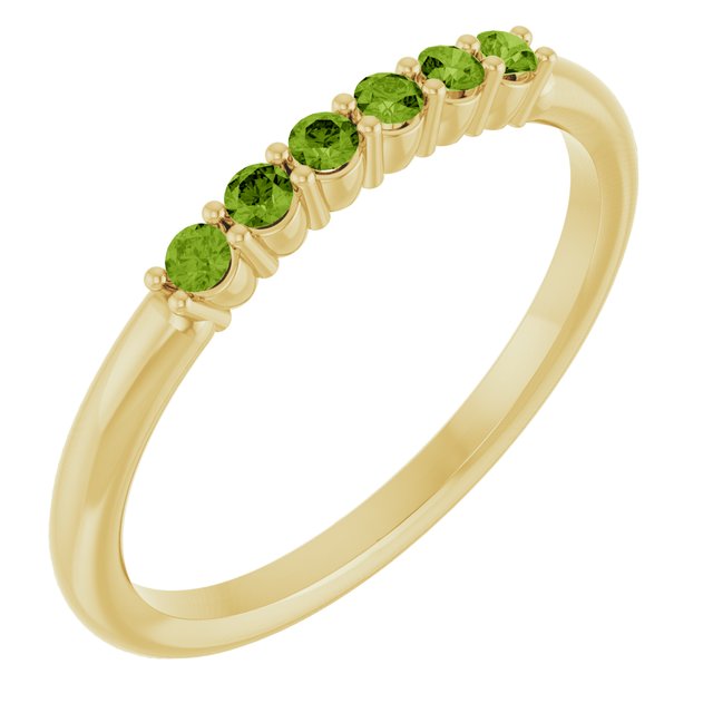 14K Gold Natural Diamond Stackable Ring