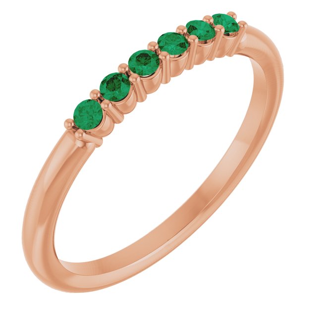 14K Gold Natural Diamond Stackable Ring
