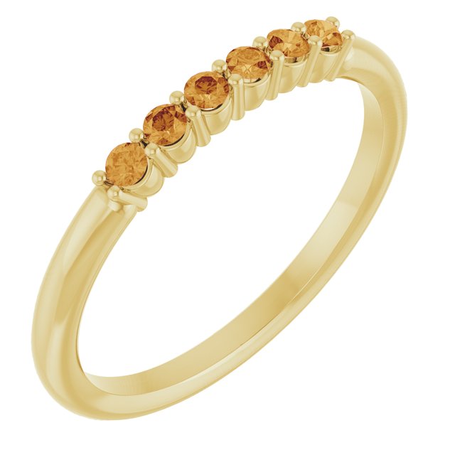 14K Gold Natural Diamond Stackable Ring