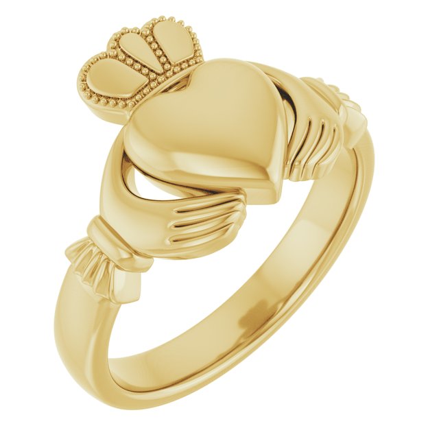 14K Gold Claddagh Standard-Fit Band