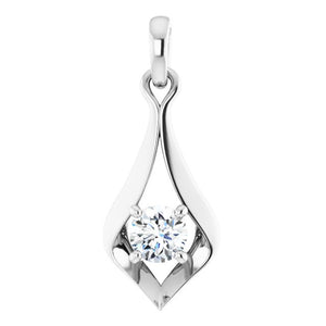 14K Gold Natural Diamond Pendant - Options Available