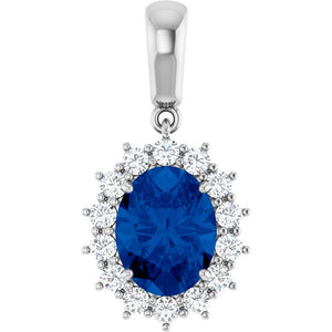 1/3 CTW Natural Amethyst and Diamond Pendant in 14K Gold