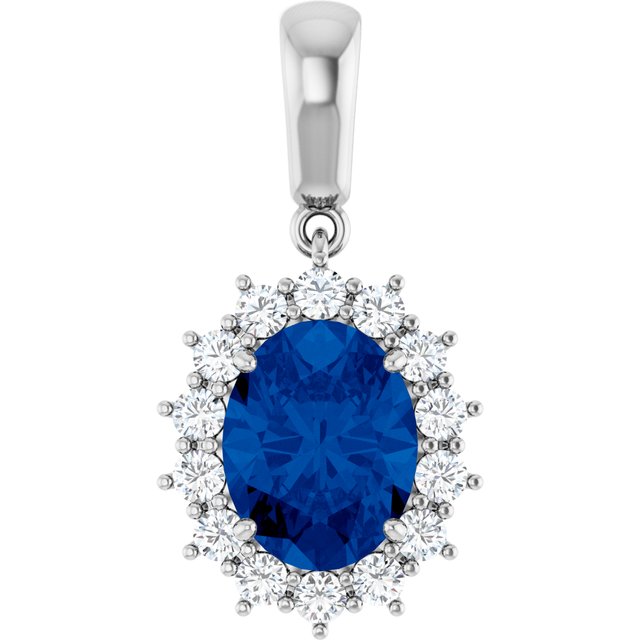 Natural Amethyst And 1/3 Ctw Natural Diamond Pendant