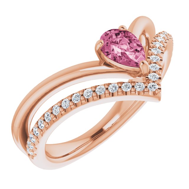 1/6 CTW Natural Aquamarine and Diamond Negative Space Ring in 14K Gold, Silver & Platinum