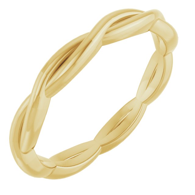 14K Gold Woven Standard-Fit Band