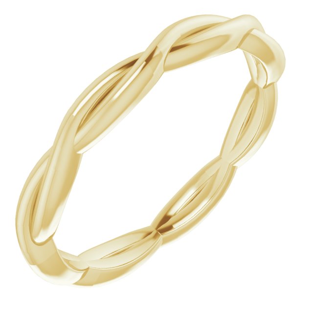 Woven Standard-Fit Band Crafted in 14K Gold, 18K Gold, Platinum & Silver