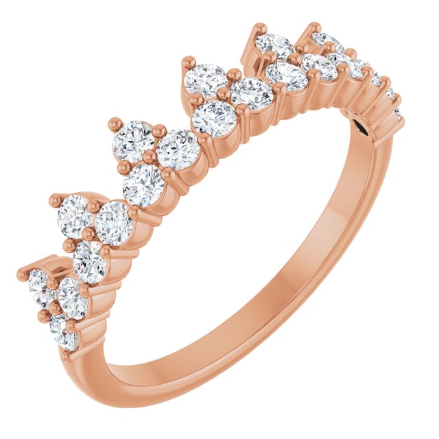 14K Gold Natural Aquamarine Crown Ring