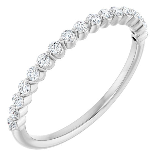 14K Gold & Platinum Natural Diamond Anniversary Band - Options Available