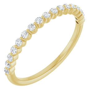 14K Gold & Platinum Natural Diamond Anniversary Band - Options Available