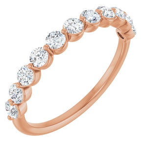 14K Gold & Platinum Natural Diamond Anniversary Band - Options Available