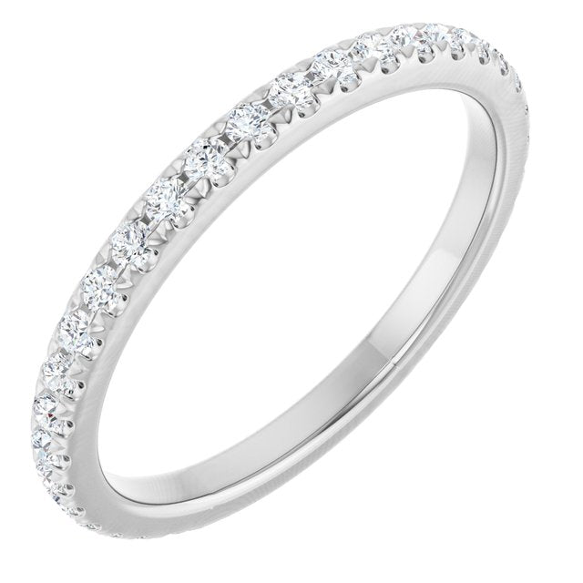 3/8 CTW Natural Diamond Anniversary Band in 14K Gold & Platinum