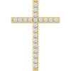 14K Yellow 1 CTW Natural Diamond Cross Pendant