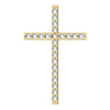 14K Yellow Gold 1 CTW Natural Diamond Cross Pendant - Elegant Design