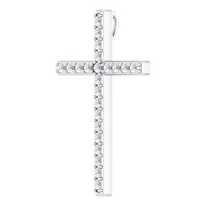 14K Yellow 1 CTW Natural Diamond Cross Pendant