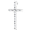 14K Yellow Gold 1 CTW Natural Diamond Cross Pendant - Elegant Design