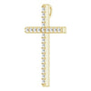 14K Yellow 1 CTW Natural Diamond Cross Pendant