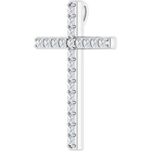 14K Yellow 1 CTW Natural Diamond Cross Pendant