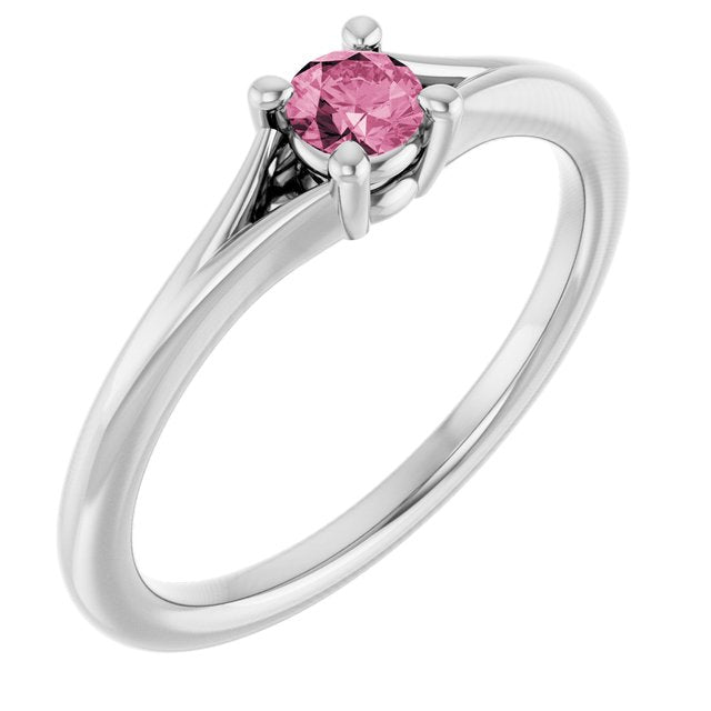 14K Gold Natural Mozambique Garnet Youth Ring
