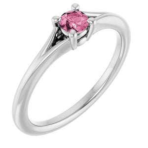 14K Gold Natural Mozambique Garnet Youth Ring