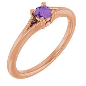 14K Gold Natural Mozambique Garnet Youth Ring