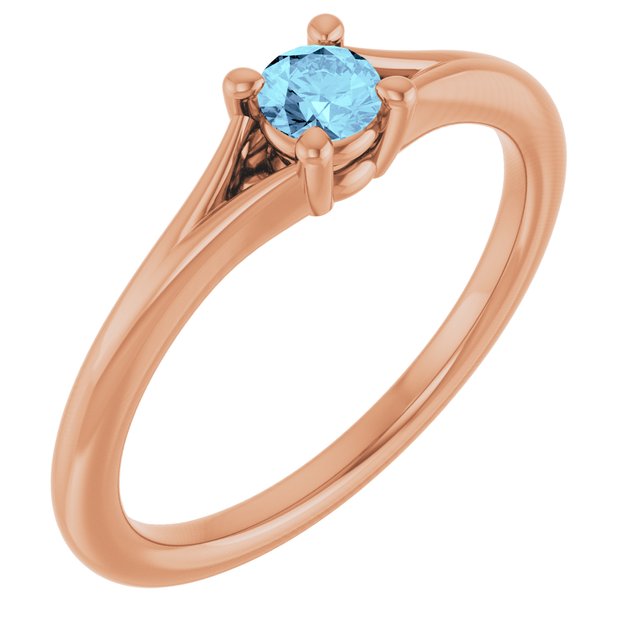 14K Gold Natural Mozambique Garnet Youth Ring