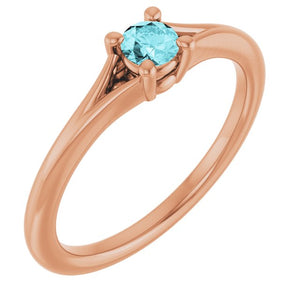 14K Gold Natural Mozambique Garnet Youth Ring