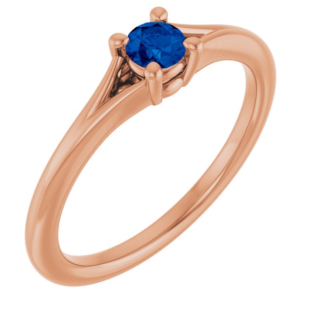 14K Gold Natural Mozambique Garnet Youth Ring