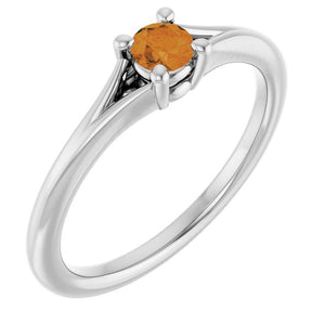 14K Gold Natural Mozambique Garnet Youth Ring