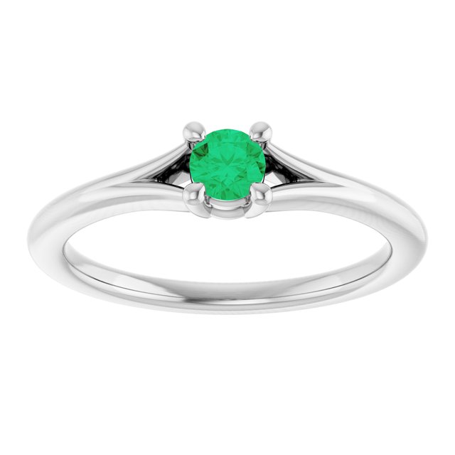 Lab-Grown Emerald Youth Ring