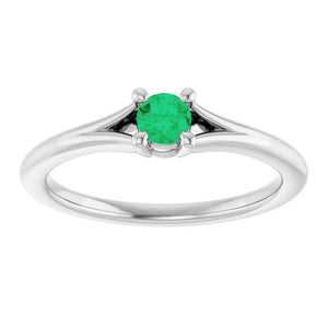 Lab-Grown Emerald Youth Ring