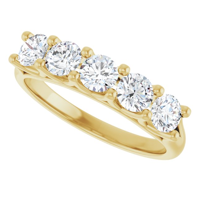 14K White 1 CTW Natural Diamond Anniversary Band