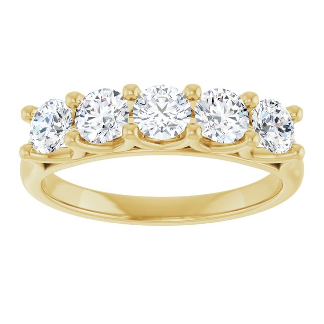 14K White 1 CTW Natural Diamond Anniversary Band