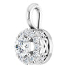 14K White 3/8 CTW Natural Diamond Pendant